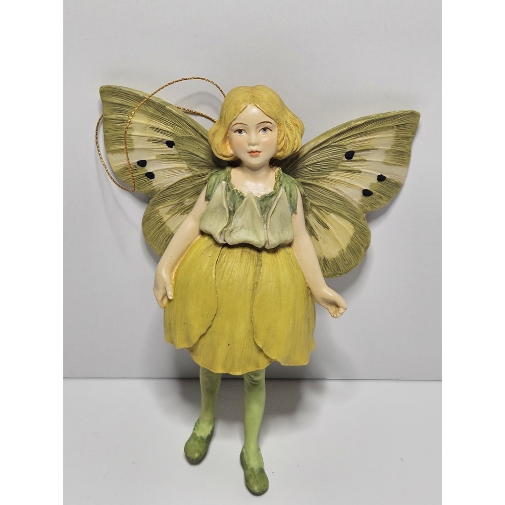 Cicely Mary Barker Buttercup Flower Fairy Ornament Vintage Mini Yellow Figurine